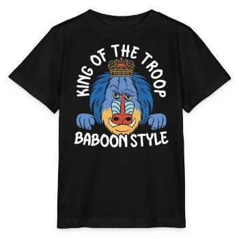 Pavian Affe Liebhaber Wildtier Tier Zoowärter - Stanley/Stella Kinder T-Shirt MINI CREATOR  - Schwarz - Vorne - Mikhail (115cm)