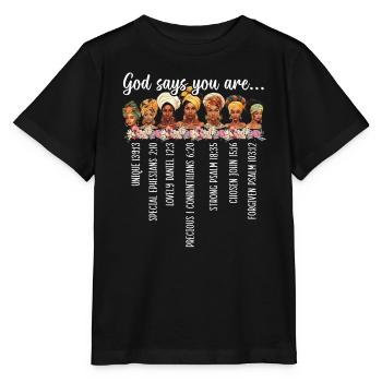 Christianisme afro-américain afro-américain Noir - T-shirt bio MINI CREATOR Stanley/Stella Enfant - noir - Devant - Mikhail (115cm)