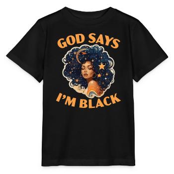 Christianisme afro-américain afro-américain Noir - T-shirt bio MINI CREATOR Stanley/Stella Enfant - noir - Devant - Mikhail (115cm)