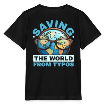 Relecture Travail d’orthographe Grammaire Relecteur - T-shirt bio MINI CREATOR Stanley/Stella Enfant - noir - Devant - Mikhail (115cm)
