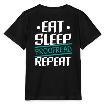Relecture Travail d’orthographe Grammaire Relecteur - T-shirt bio MINI CREATOR Stanley/Stella Enfant - noir - Devant - Mikhail (115cm)