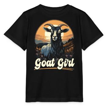 Ziegenliebhaber Kid Ranch Wolle Bauernhof Tierzucht - Stanley/Stella Kinder T-Shirt MINI CREATOR  - Schwarz - Vorne - Mikhail (115cm)