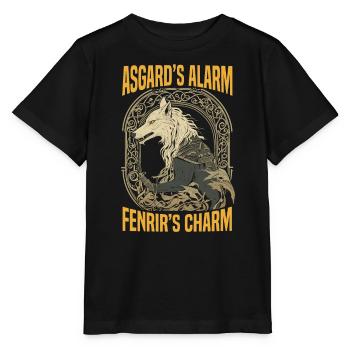 Fenrir Wolf Viking Norse Norsemen Odins Wolf - Stanley/Stella MINI CREATOR Kids’ T-Shirt - black - Front - Mikhail (115cm)