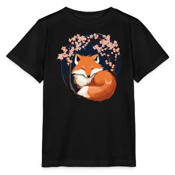 Sleeping Fox Sleepyhead Napping Sleep Fox Lover - Stanley/Stella MINI CREATOR Kids’ T-Shirt - black - Front - Mikhail (115cm)