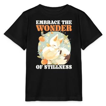 Sleeping Fox Sleepyhead Napping Sleep Fox Lover - Stanley/Stella MINI CREATOR Kids’ T-Shirt - black - Front - Mikhail (115cm)