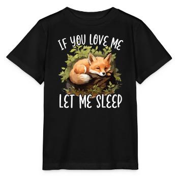 Sleeping Fox Sleepyhead Napping Sleep Fox Lover - Stanley/Stella MINI CREATOR Kids’ T-Shirt - black - Front - Mikhail (115cm)