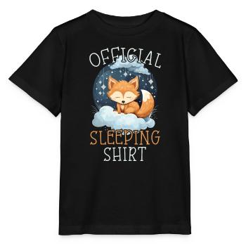 Sleeping Fox Sleepyhead Napping Sleep Fox Lover - Stanley/Stella MINI CREATOR Kids’ T-Shirt - black - Front - Mikhail (115cm)