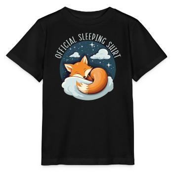 Sleeping Fox Sleepyhead Napping Sleep Fox Lover - Stanley/Stella MINI CREATOR Kids’ T-Shirt - black - Front - Mikhail (115cm)