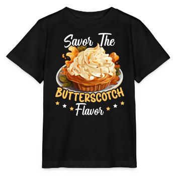 Butterscotch Süßes Karamell Essen Feinschmeckerbutter - Stanley/Stella Kinder T-Shirt MINI CREATOR  - Schwarz - Vorne - Mikhail (115cm)