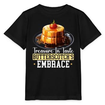 Butterscotch Süßes Karamell Essen Feinschmeckerbutter - Stanley/Stella Kinder T-Shirt MINI CREATOR  - Schwarz - Vorne - Mikhail (115cm)