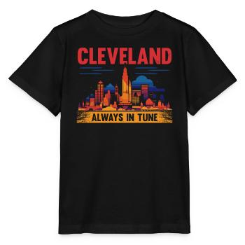 État de Cleveland, Ohio, États-Unis, États-Unis - T-shirt bio MINI CREATOR Stanley/Stella Enfant - noir - Devant - Mikhail (115cm)