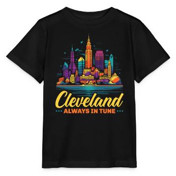 État de Cleveland, Ohio, États-Unis, États-Unis - T-shirt bio MINI CREATOR Stanley/Stella Enfant - noir - Devant - Mikhail (115cm)