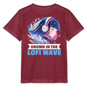 Lofi Music Lover Low Fidelity Japanische Ästhetik - Stanley/Stella Kinder T-Shirt MINI CREATOR  - Burgunderrot - Vorne - Kain (125cm)