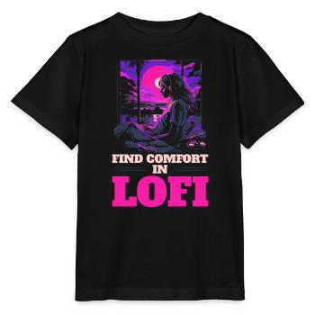 Lofi Music Lover Low Fidelity Japanische Ästhetik - Stanley/Stella Kinder T-Shirt MINI CREATOR  - Schwarz - Vorne - Mikhail (115cm)