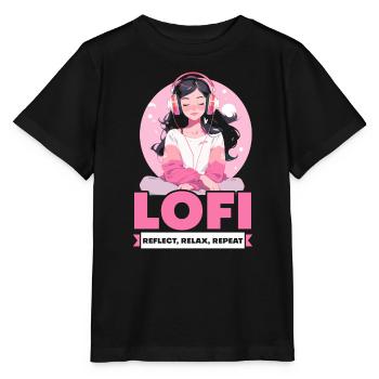 Lofi Music Lover Low Fidelity Japanische Ästhetik - Stanley/Stella Kinder T-Shirt MINI CREATOR  - Schwarz - Vorne - Mikhail (115cm)