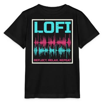 Lofi Mélomane Basse Fidélité Esthétique Japonaise - T-shirt bio MINI CREATOR Stanley/Stella Enfant - noir - Devant - Mikhail (115cm)