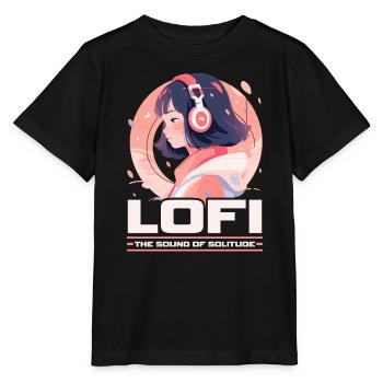 Lofi Mélomane Basse Fidélité Esthétique Japonaise - T-shirt bio MINI CREATOR Stanley/Stella Enfant - noir - Devant - Mikhail (115cm)