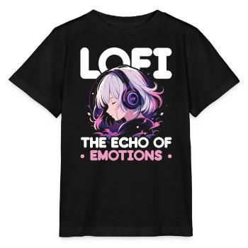 Lofi Mélomane Basse Fidélité Esthétique Japonaise - T-shirt bio MINI CREATOR Stanley/Stella Enfant - noir - Devant - Mikhail (115cm)