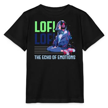 Lofi Music Lover Low Fidelity Japanische Ästhetik - Stanley/Stella Kinder T-Shirt MINI CREATOR  - Schwarz - Vorne - Mikhail (115cm)