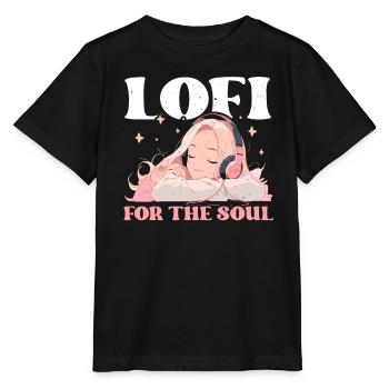 Lofi Music Lover Low Fidelity Japanese Aesthetic - Stanley/Stella MINI CREATOR Kids’ T-Shirt - black - Front - Mikhail (115cm)