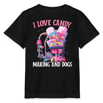 Candy Making Candy Maker Candymaking I Love Candy - Stanley/Stella MINI CREATOR Kids’ T-Shirt - black - Front - Mikhail (115cm)