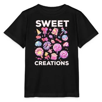 Fabrication de bonbons Fabricant de bonbons Fabrication de bonbons J’aime les bonbons - T-shirt bio MINI CREATOR Stanley/Stella Enfant - noir - Devant - Mikhail (115cm)