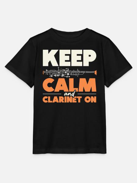 Klarinetten Musikinstrument Musiker Klarinettist - Stanley/Stella Kinder T-Shirt MINI CREATOR  - Schwarz