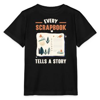 Scrapbooking Scrapbook Papier Basteln Scrapbooker - Stanley/Stella Kinder T-Shirt MINI CREATOR  - Schwarz - Vorne - Mikhail (115cm)