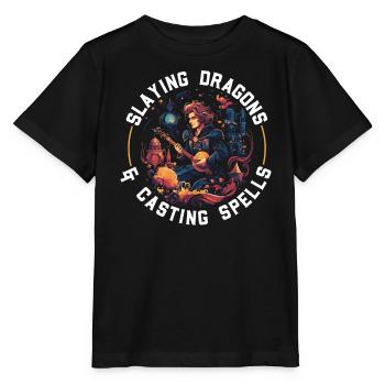 GN GN GN Jeu vidéo de rôle en direct - T-shirt bio MINI CREATOR Stanley/Stella Enfant - noir - Devant - Mikhail (115cm)