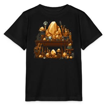 Lapidaire artiste pierres précieuses Pierre de collecte Pierre - T-shirt bio MINI CREATOR Stanley/Stella Enfant - noir - Devant - Mikhail (115cm)