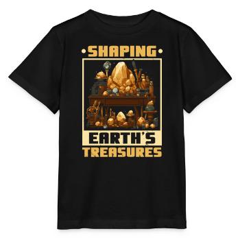 Lapidaire artiste pierres précieuses Pierre de collecte Pierre - T-shirt bio MINI CREATOR Stanley/Stella Enfant - noir - Devant - Mikhail (115cm)