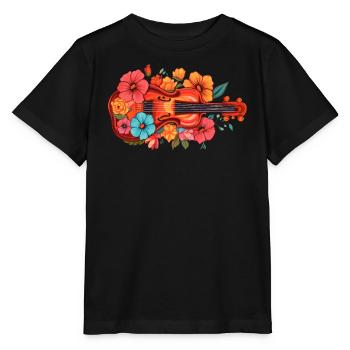 Fiddle Player Violinist Instrument Musician - Stanley/Stella MINI CREATOR Kids’ T-Shirt - black - Front - Mikhail (115cm)