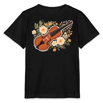 Fiddle Player Violinist Instrument Musician - Stanley/Stella MINI CREATOR Kids’ T-Shirt - black - Front - Mikhail (115cm)