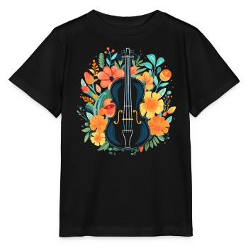 Fiddle Player Violinist Instrument Musician - Stanley/Stella MINI CREATOR Kids’ T-Shirt - black - Front - Mikhail (115cm)