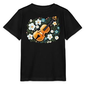 Fiddle Player Violinist Instrument Musician - Stanley/Stella MINI CREATOR Kids’ T-Shirt - black - Front - Mikhail (115cm)