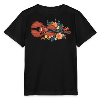 Fiddle Player Violinist Instrument Musician - Stanley/Stella MINI CREATOR Kids’ T-Shirt - black - Front - Mikhail (115cm)
