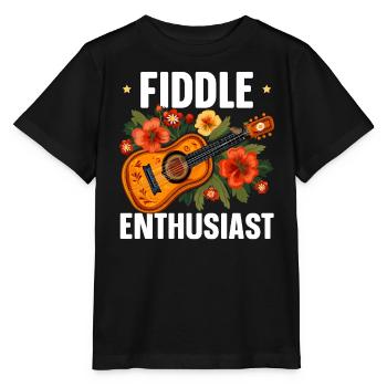 Fiddle Player Violinist Instrument Musician - Stanley/Stella MINI CREATOR Kids’ T-Shirt - black - Front - Mikhail (115cm)
