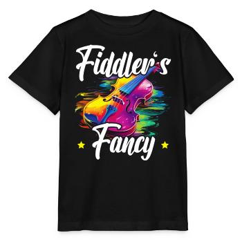 Fiddle Player Violinist Instrument Musician - Stanley/Stella MINI CREATOR Kids’ T-Shirt - black - Front - Mikhail (115cm)