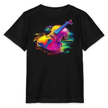 Fiddle Player Violinist Instrument Musician - Stanley/Stella MINI CREATOR Kids’ T-Shirt - black - Front - Mikhail (115cm)