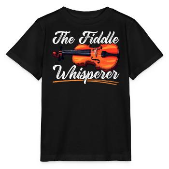 Fiddle Player Violinist Instrument Musician - Stanley/Stella MINI CREATOR Kids’ T-Shirt - black - Front - Mikhail (115cm)