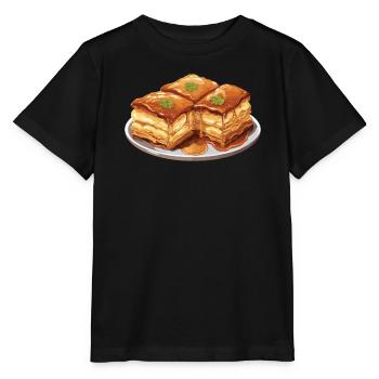 Baklava Pâtisserie Dessert Gourmand Moyen-Orient - T-shirt bio MINI CREATOR Stanley/Stella Enfant - noir - Devant - Mikhail (115cm)