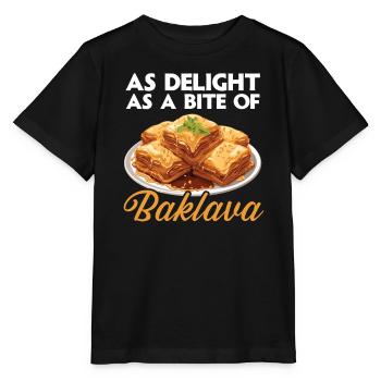 Baklava Pâtisserie Dessert Gourmand Moyen-Orient - T-shirt bio MINI CREATOR Stanley/Stella Enfant - noir - Devant - Mikhail (115cm)