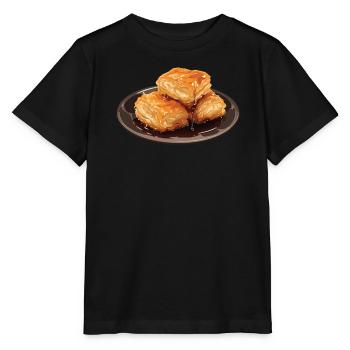 Baklava Pâtisserie Dessert Food Lover Moyen-Orient - T-shirt bio MINI CREATOR Stanley/Stella Enfant - noir - Devant - Mikhail (115cm)