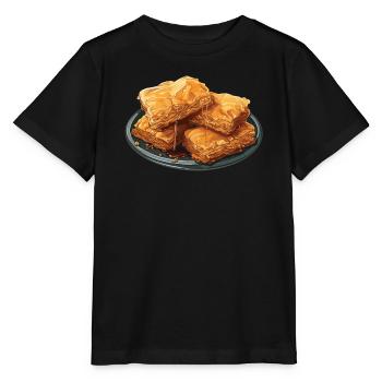 Baklava Pâtisserie Dessert Gourmand Moyen-Orient - T-shirt bio MINI CREATOR Stanley/Stella Enfant - noir - Devant - Mikhail (115cm)