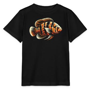 Oscar Fish Lover Freshwater Fishkeeping Aquarium - Stanley/Stella MINI CREATOR Kids’ T-Shirt - black - Front - Mikhail (115cm)