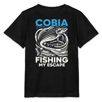 Cobia Amateur De Pêche Attrapeur De Poissons Pêcheur Pêcheur - T-shirt bio MINI CREATOR Stanley/Stella Enfant - noir - Devant - Mikhail (115cm)