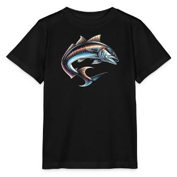 Cobia Amateur De Pêche Attrapeur De Poissons Pêcheur Pêcheur - T-shirt bio MINI CREATOR Stanley/Stella Enfant - noir - Devant - Mikhail (115cm)