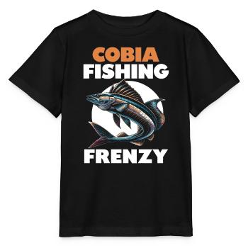 Cobia Amateur De Pêche Attrapeur De Poissons Pêcheur Pêcheur - T-shirt bio MINI CREATOR Stanley/Stella Enfant - noir - Devant - Mikhail (115cm)