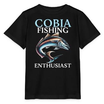 Cobia Amateur De Pêche Attrapeur De Poissons Pêcheur Pêcheur - T-shirt bio MINI CREATOR Stanley/Stella Enfant - noir - Devant - Mikhail (115cm)