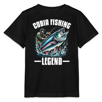 Cobia Amateur De Pêche Attrapeur De Poissons Pêcheur Pêcheur - T-shirt bio MINI CREATOR Stanley/Stella Enfant - noir - Devant - Mikhail (115cm)
